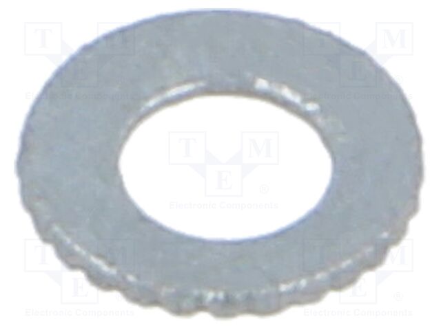 Washer; internally serrated; M3; D=6mm; h=0.9mm; spring steel