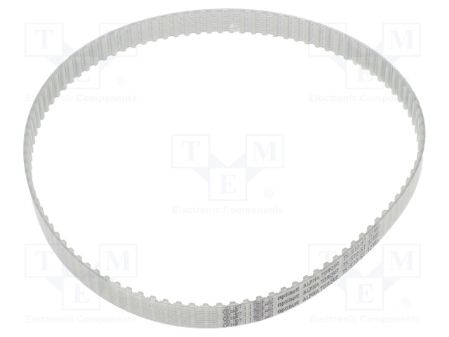 Timing belt; T5; W: 10mm; H: 2.2mm; Lw: 850mm; Tooth height: 1.2mm