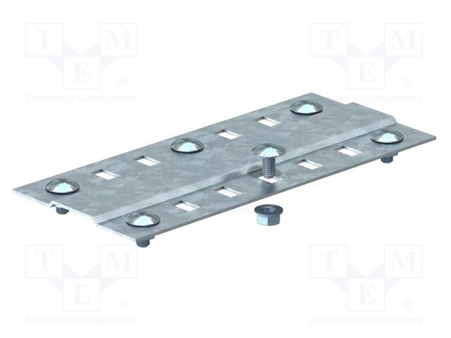 Contact strip; zinc-plated steel; Kit: mounting screws