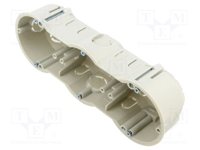 Enclosure: junction box; X: 215mm; Y: 45mm; plaster embedded; grey