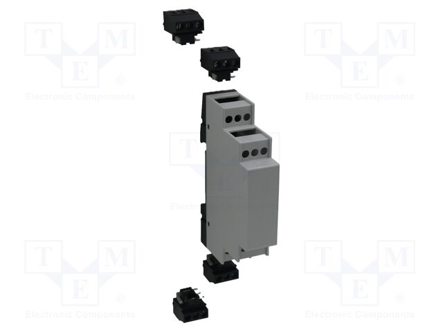 Enclosure: for DIN rail mounting; Y: 90mm; X: 17.5mm; Z: 60mm; grey