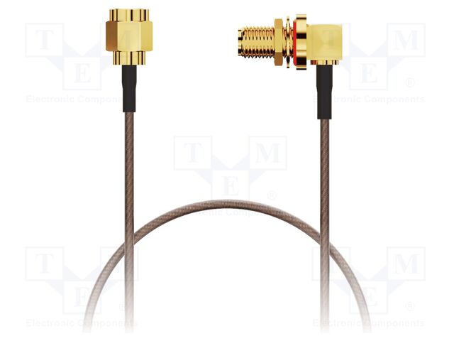 Cable; SMA male,SMA female; brown; -40÷125°C; 0÷6GHz; 500mm; 50Ω