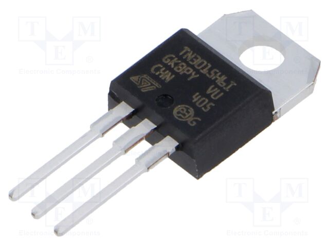 Thyristor, 600 V, 15 mA, 19 A, 30 A, TO-220AB, 3 Pins