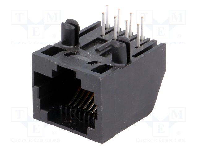 Socket; RJ45; PIN: 8; Layout: 8p8c; THT; on PCBs