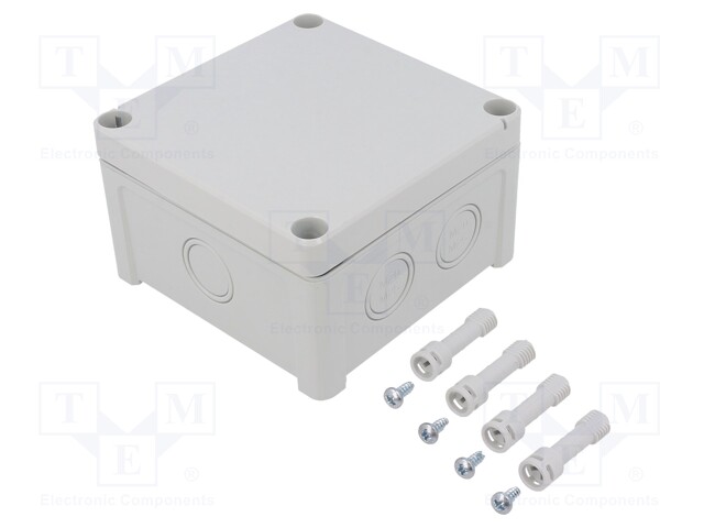 Enclosure: junction box; X: 110mm; Y: 110mm; Z: 65mm; wall mount; ABS