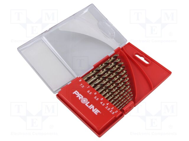 Drill set; for metal; high speed steel cobalt HSS-Co; 13pcs.