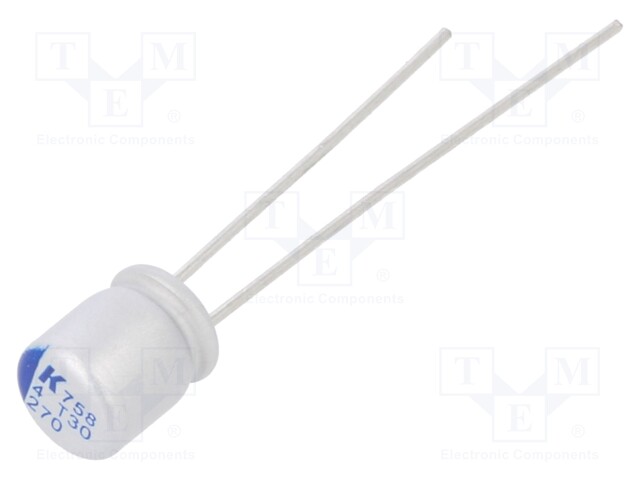 Polymer Aluminium Electrolytic Capacitor, 270 µF, 4 V, Radial Leaded, A758 Series, 0.02 ohm