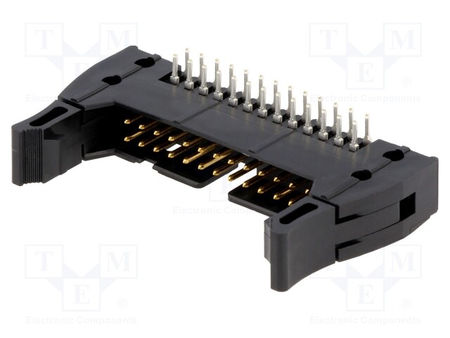 Socket; IDC; male; PIN: 26; angled 90°; THT; gold-plated; 2.54mm