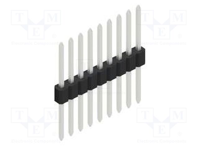 Connector: pin strips; pin header; male; PIN: 9; 1.27mm; THT; 1x9