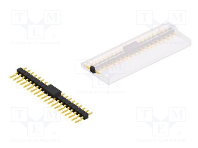 Connector: pin strips; pin header; male; PIN: 20; 2.54mm; SMT; 1x20