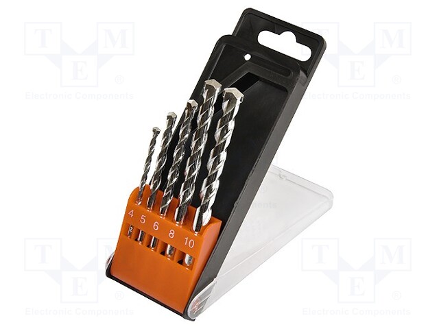 Tool accessories: drill set; Application: concrete; Pcs: 5