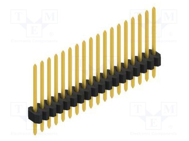Connector: pin strips; pin header; male; PIN: 18; 1.27mm; THT; 1x18