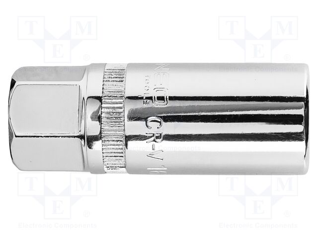 Socket; for spark plugs; 21mm; 1/2"