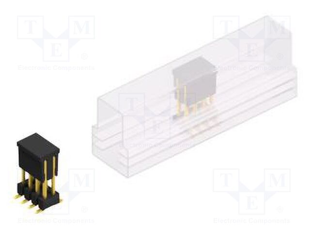 Connector: pin strips; pin header; male; PIN: 8; 2.54mm; SMT; 2x4