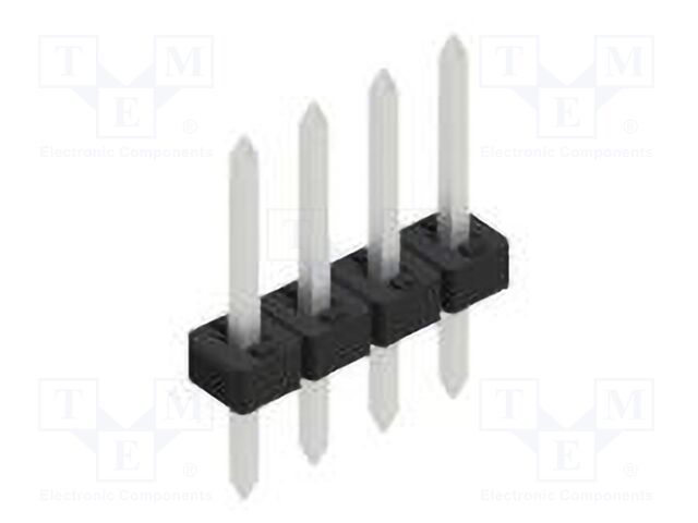 Connector: pin strips; pin header; male; PIN: 4; 2mm; THT; 1x4; 100V