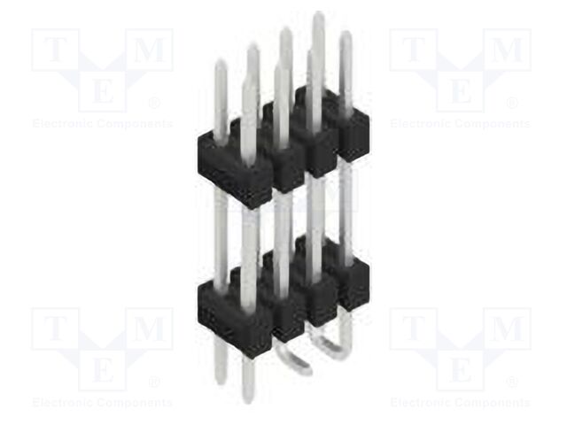 Connector: pin strips; pin header; male; PIN: 8; 2.54mm; SMT; 2x4