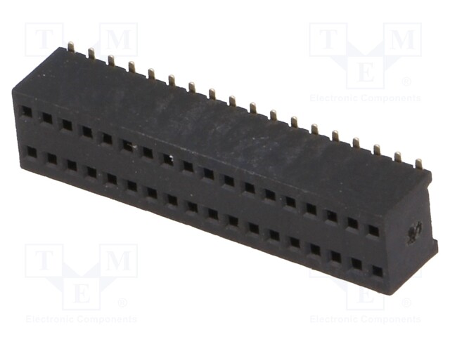 Socket; pin strips; female; PIN: 36; straight; 1.27mm; SMT; 2x18