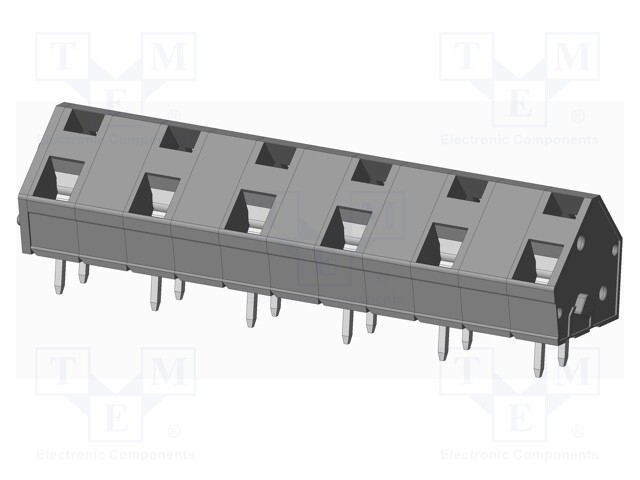 Connector: PCB terminal block; terminal; angled 45°; on PCBs