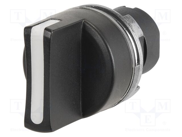 Switch: rotary; 22mm; Stabl.pos: 2; black; none; IP65; prominent