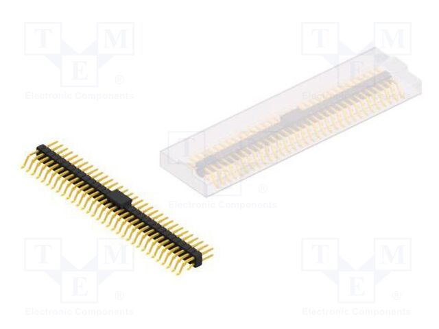 Connector: pin strips; pin header; male; PIN: 64; 2.54mm; SMT; 2x32