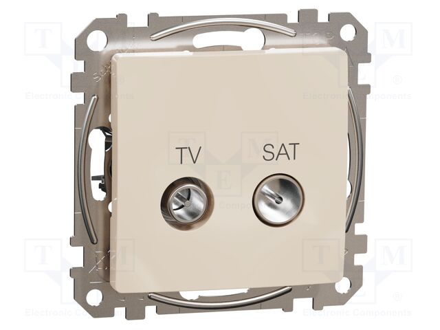 TV-SAT socket intermediate; IP20; beige; Sedna; Illumin: none