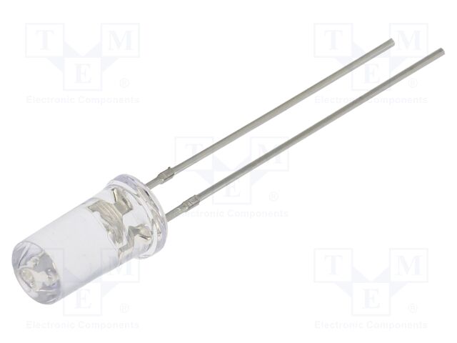 LED; green; 5mm; 50°; Front: flat; 2.9÷3.4VDC; Pitch: 2.54mm; round