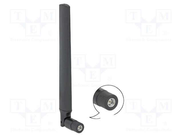 Antenna; 5G,Bluetooth,GSM,ISM,LTE,UMTS,inner; black; SMA; male