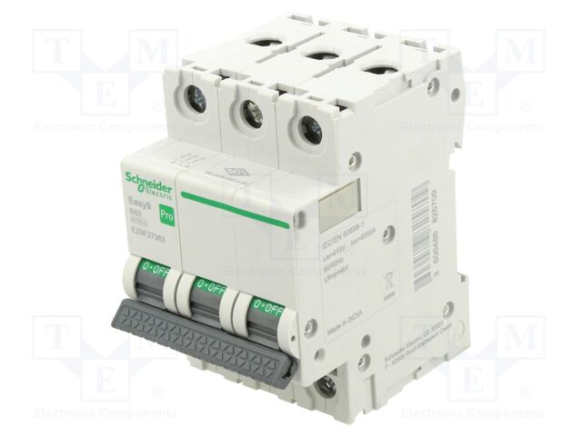 Circuit breaker; 230/400VAC; Inom: 63A; Poles: 3; Charact: B; 6kA