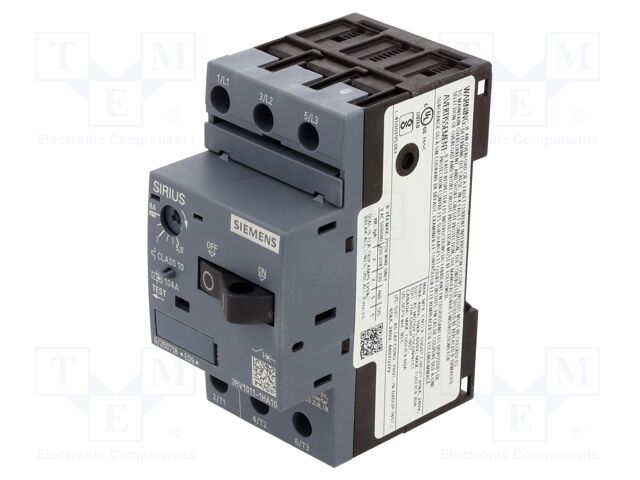 Motor breaker; 3kW; 220÷690VAC; DIN; Overcurrent release: 5.5÷8A