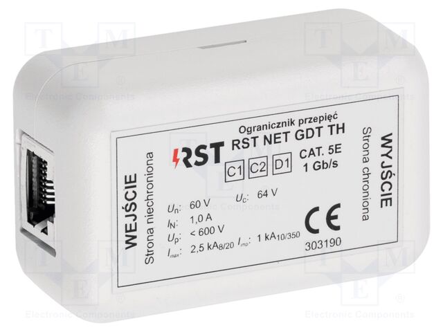 Surge arrester; In 8/20us: 2.5kA; 45VAC; for DIN rail mounting
