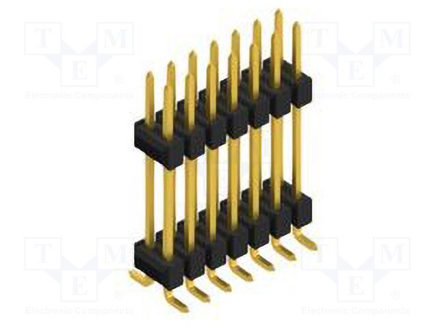 Connector: pin strips; pin header; male; PIN: 14; 2.54mm; SMT; 2x7