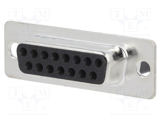 D-Sub; PIN: 15; plug; female; w/o contacts; crimped; for cable