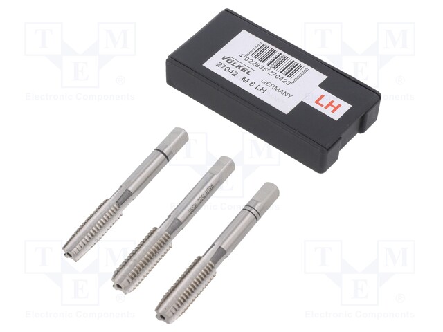 Tap; HSS-G; M8; 1.25; 56mm; Pcs: 3; Conform to: DIN 352; 4,9mm