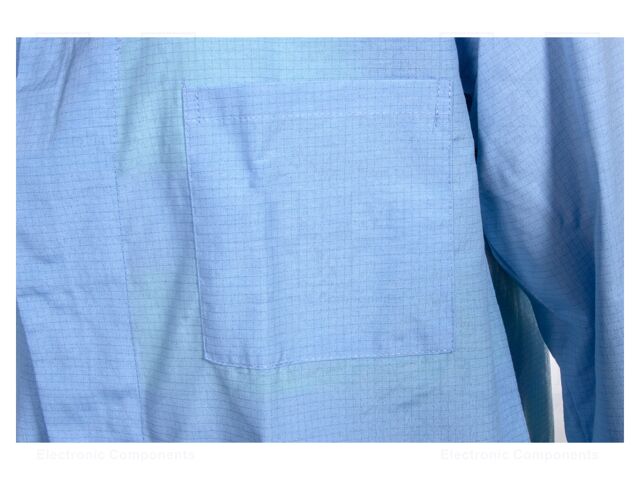 Coat; ESD; L; cotton,polyester,conductive fibers; blue (bright)