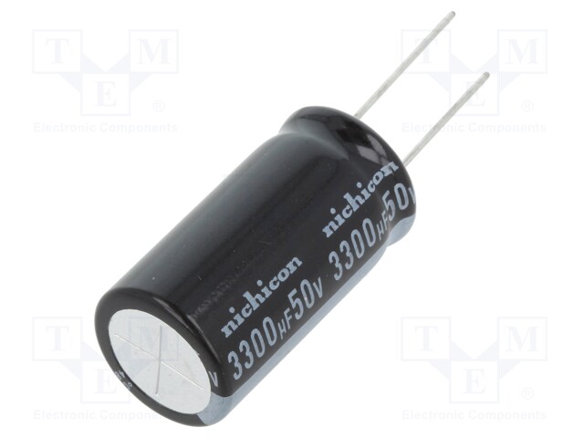 Capacitor: electrolytic; THT; 3300uF; 50VDC; Ø18x35.5mm; ±20%