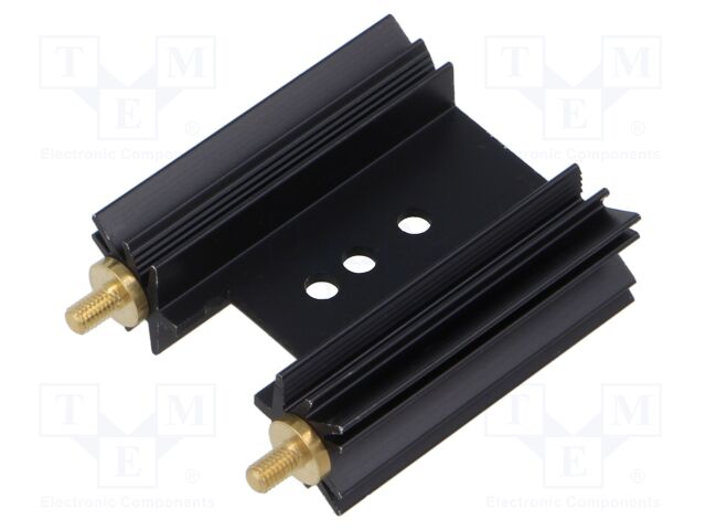 Heatsink: extruded; grilled; SOT32,TO220,TO3P; black; L: 38.1mm