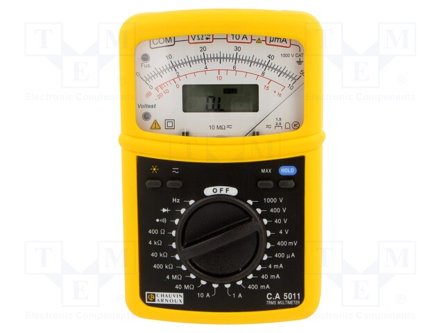Analogue multimeter; LCD (4000),analogue,with a backlit; 500g