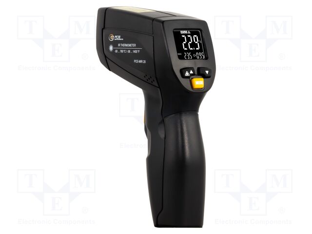 Infrared thermometer; -50÷760°C; Unit: °C,°F; Temp: max.50°C