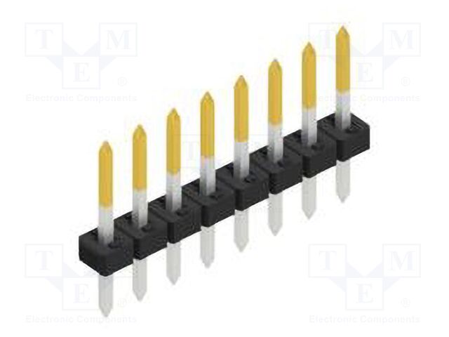 Connector: pin strips; pin header; male; PIN: 8; 2mm; THT; 1x8; 100V