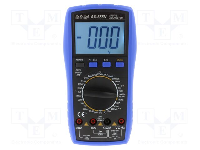 Digital multimeter; LCD; 3,5 digit; VDC accuracy: ±(0.5%+3digit)