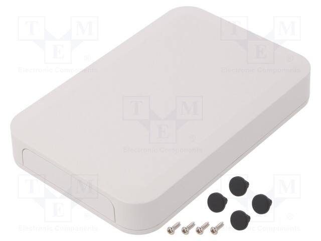 Enclosure: with panel; PF; X: 100mm; Y: 150mm; Z: 22.5mm; ABS; white