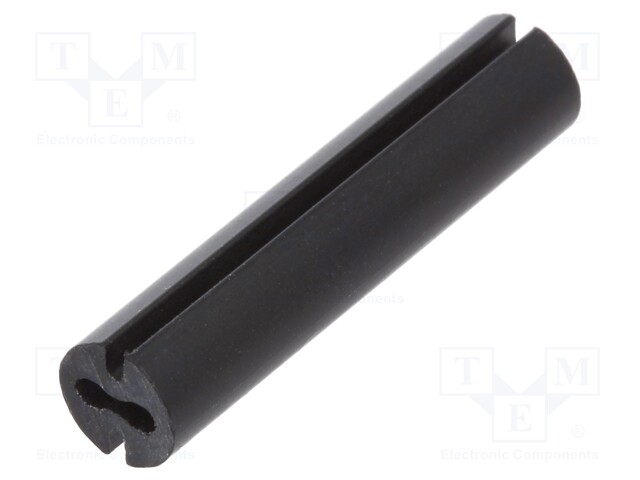 Spacer sleeve; LED; Øout: 4.8mm; ØLED: 3mm; L: 22mm; black; UL94V-0