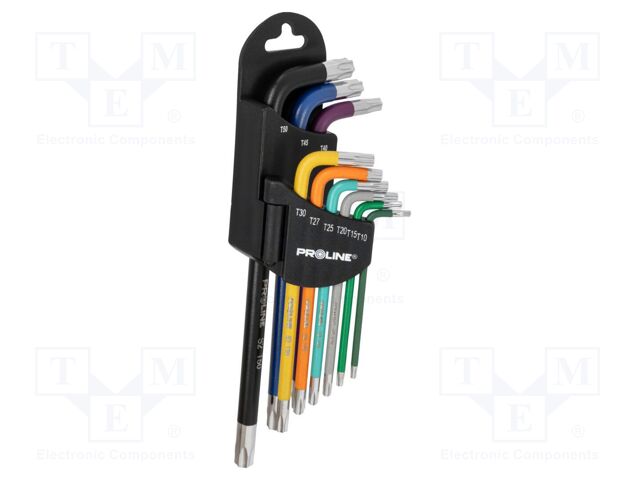 Wrenches set; Torx®; S2 steel; long; 9pcs.