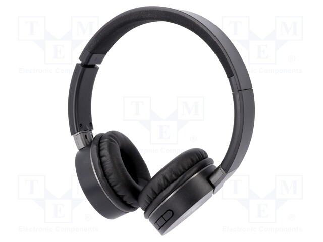 Bluetooth headphones with microphone; black; 0.02÷22kHz; 32Ω