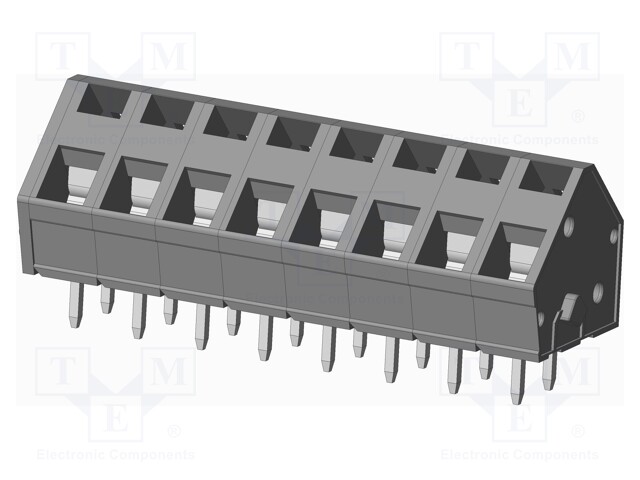 Connector: PCB terminal block; terminal; angled 45°; on PCBs