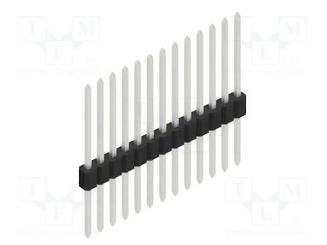 Connector: pin strips; pin header; male; PIN: 13; 1.27mm; THT; 1x13