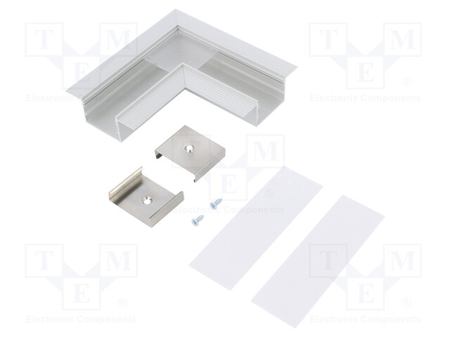 Connector 90°; silver; aluminium; Application: VARIO30-05