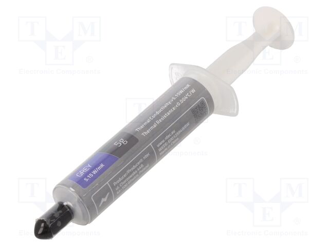 Heat transfer paste; grey; 5.15W/mK; max.0.004°C/W; 5g