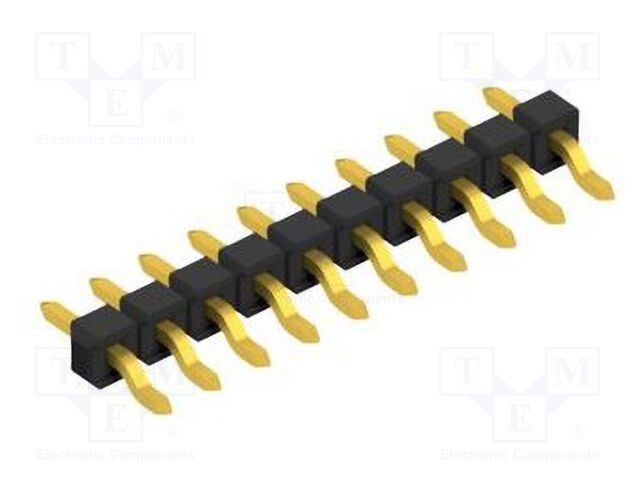 Connector: pin strips; pin header; male; PIN: 10; 2.54mm; SMT; 1x10