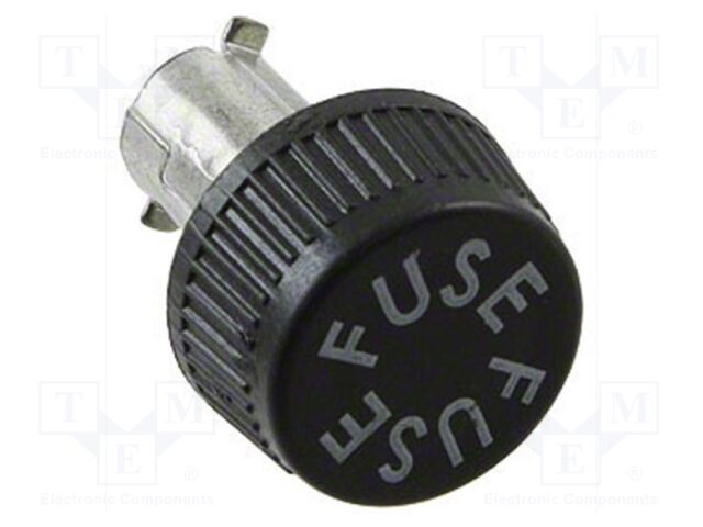 Fuse holder with cover; cylindrical fuses; 6.3x32mm; on panel